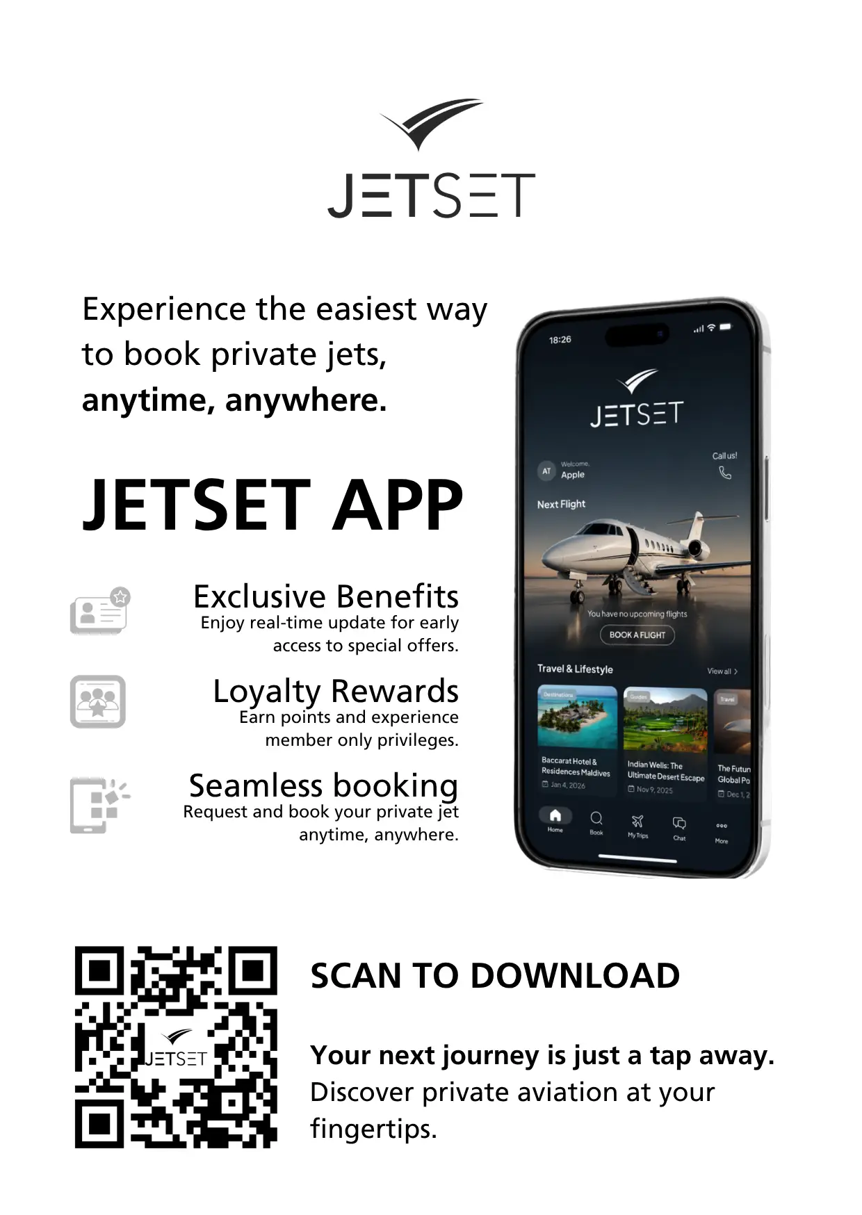 JETSET app now available — private jet booking on your phone